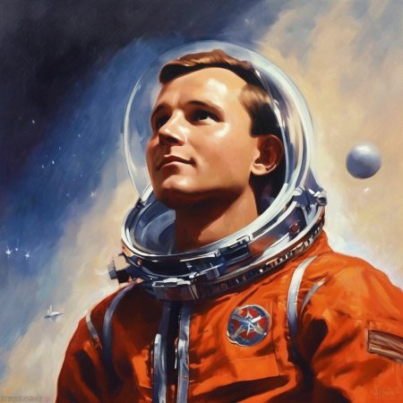 Юрий гагарин портрет