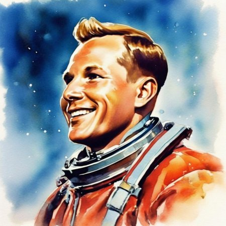 Портрет юрий гагарин
