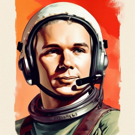 Юрий гагарин портрет