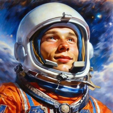 Портрет юрий гагарин