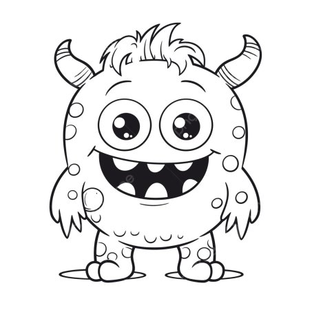 Раскраска милые монстрики