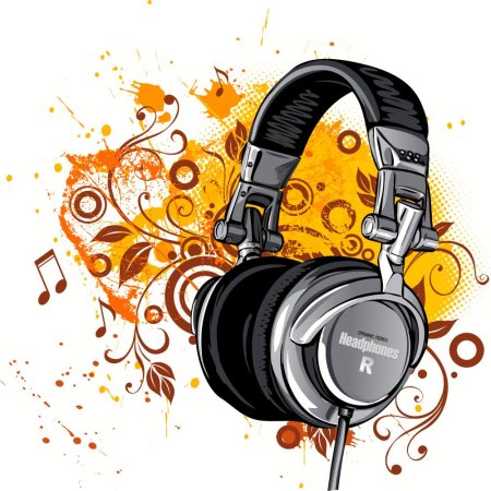 Наушники на белом фоне