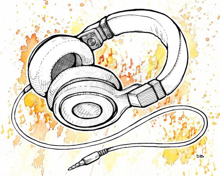 Наушники иллюстрация
