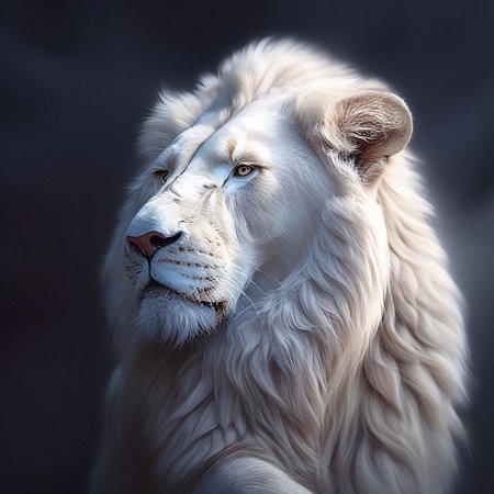Лев альбинос