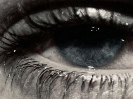Заплаканные голубые глаза