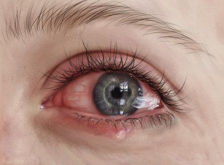 Заплаканные голубые глаза