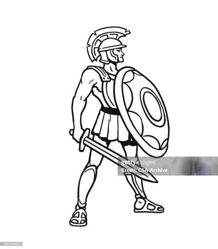 Гладиатор раскраска