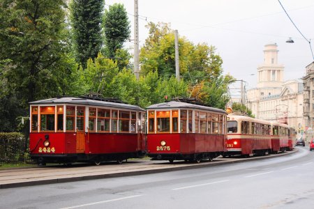 Ретро трамвай Васильевский остров