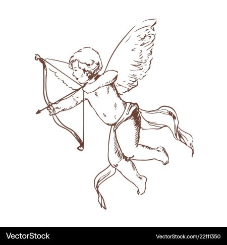 Ангел со стрелой эскиз