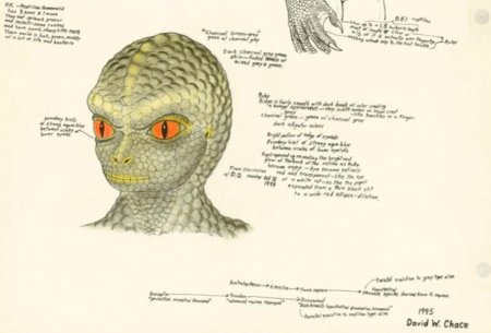 Ласерта рисунок рептилоид