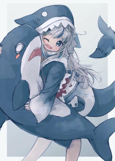 GAWR gura аниме акула