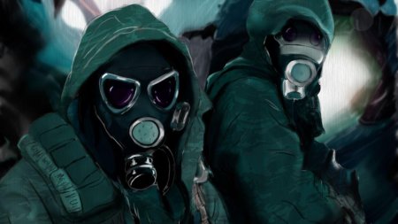 Солдат в противогазе сталкер 2