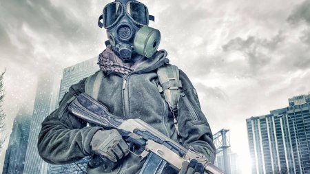 Солдат в противогазе сталкер 2