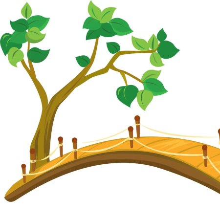 Мостик на белом фоне