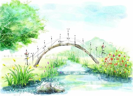 Весенний пейзаж рисунок