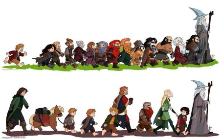 Хоббит Гэндальф и Гномы