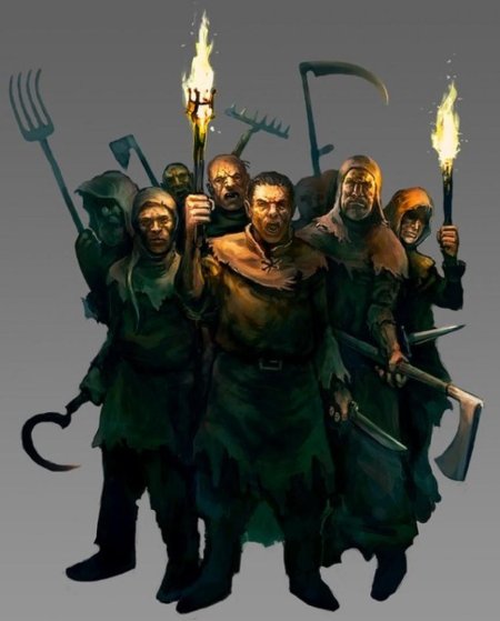 Крестьяне с вилами и факелами