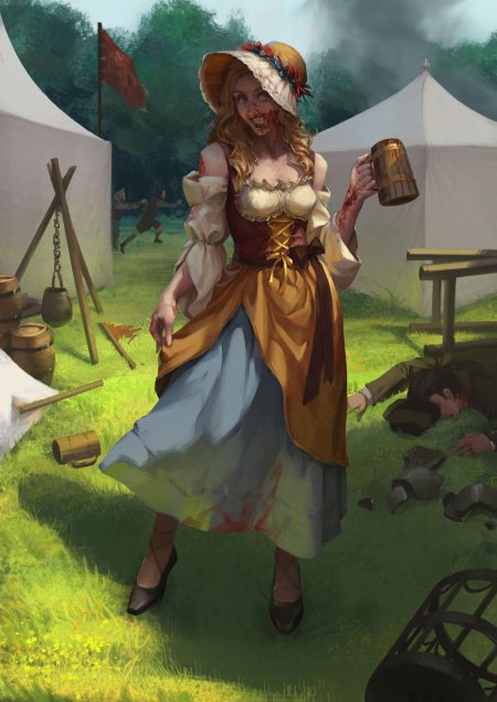 Крестьянка ДНД арт