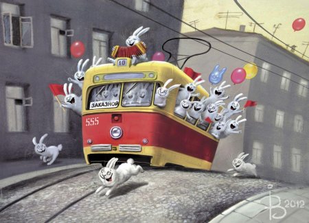 Зайчики в трамвайчике Чуковский