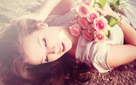 Девушка с цветами фотосессия