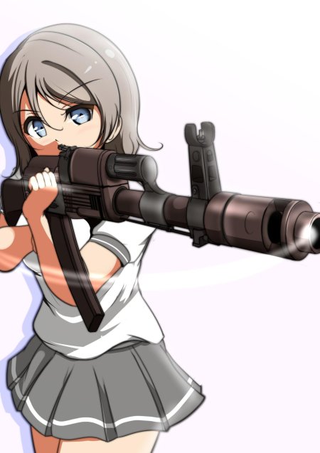 Девушка со снайперской винтовкой