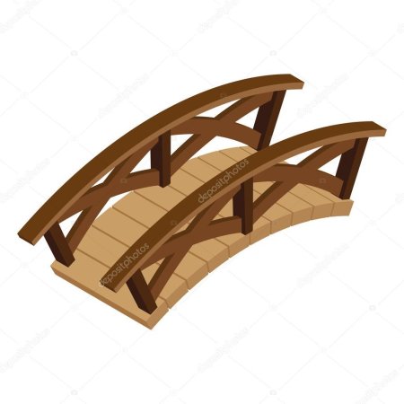 Мостик на белом фоне