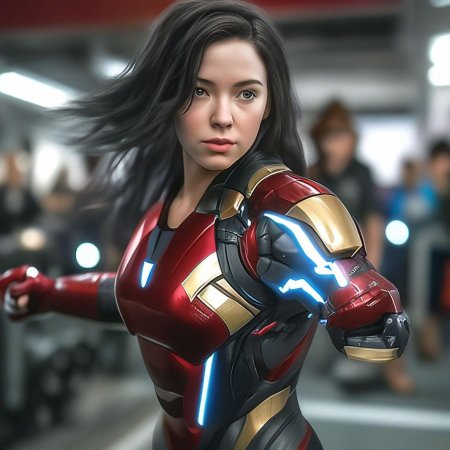Картинки Железный костюм девушки арт