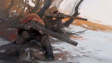 Фэнтези солдат с огнестрелом