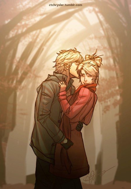 Блондин и блондинка арт