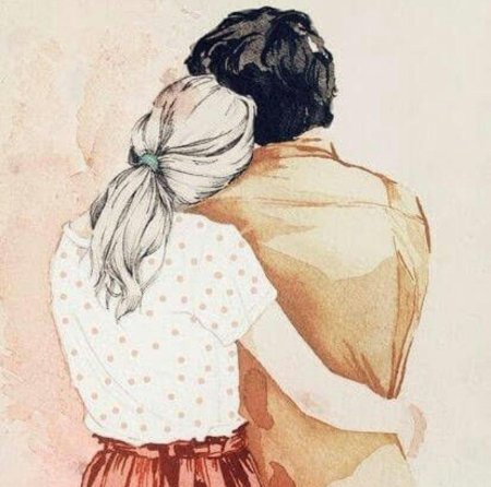 Объятия акварель