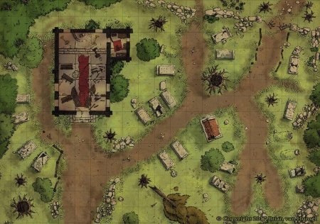Battle Map DND деревня