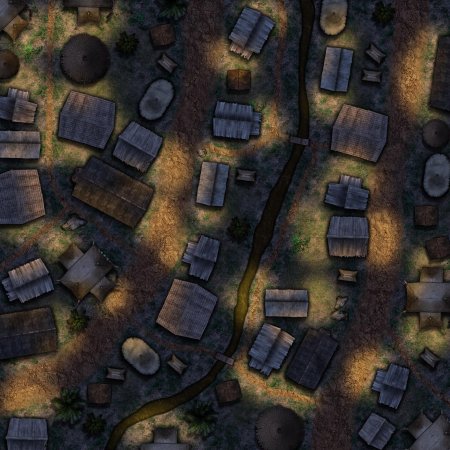 Battlemap деревня ДНД