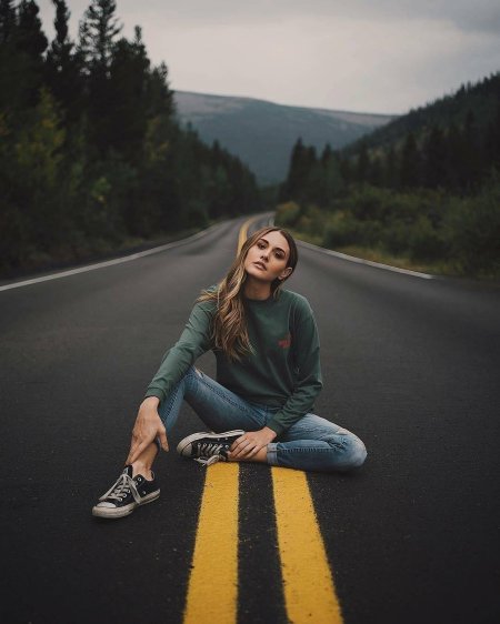 Фотосессия на дороге