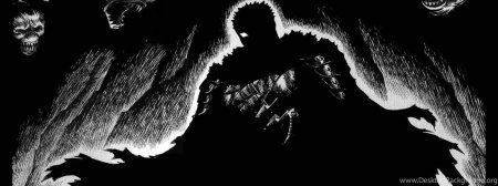 Гатс Берсерк черно белый