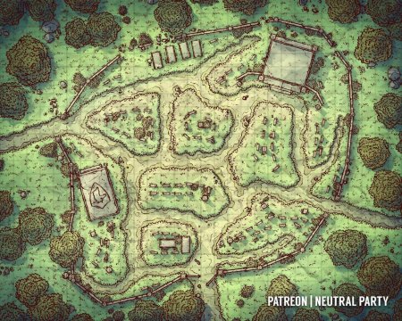 ДНД карта заброшенная деревня