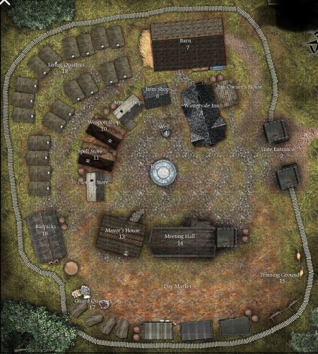 Лагерь бандитов ДНД карта