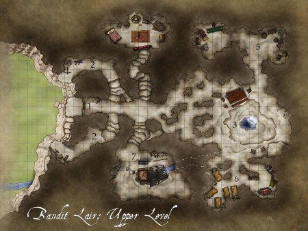 Пещера гоблинов ДНД карта