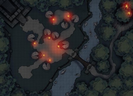 Лагерь разбойников ДНД карта