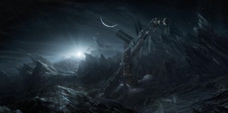 База на астероид Sci-Fi