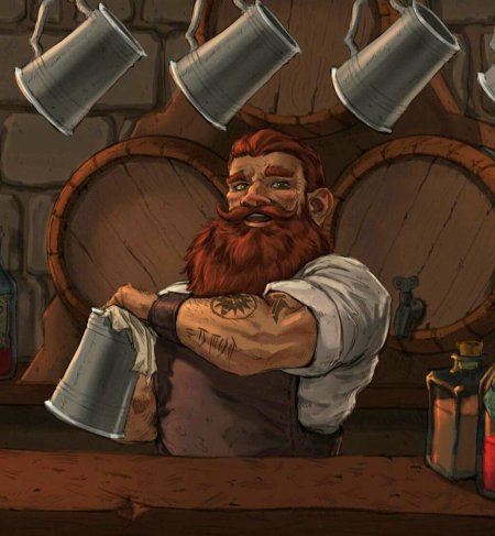 Трактирщик дворф арт фэнтези