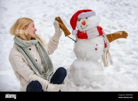 Девушка и Снеговик