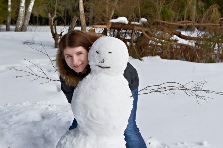 Девушка и Снеговик