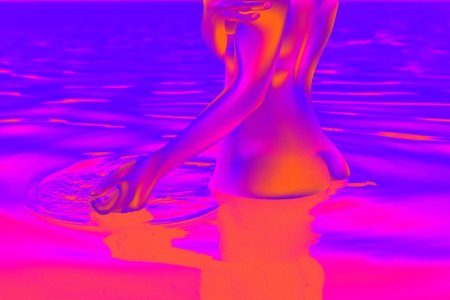 Женщина неон