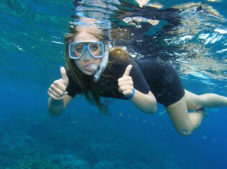 Девочки снорклинг