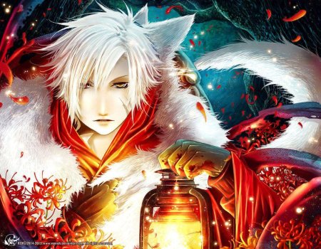 Аниме Кицунэ лисы парни