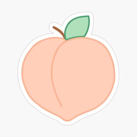 Персик нарисованный