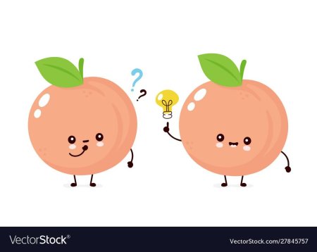 Персик улыбается