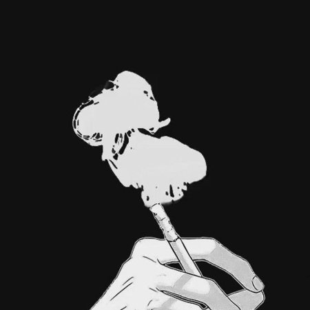 Anime cigarette Black and White