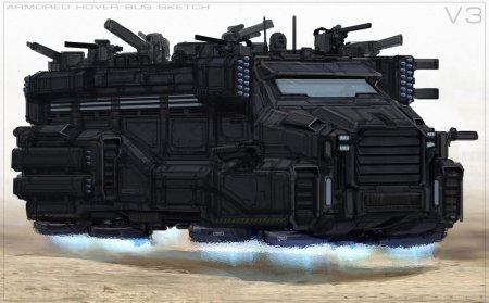 Киберпанк техника броневик концепт арт