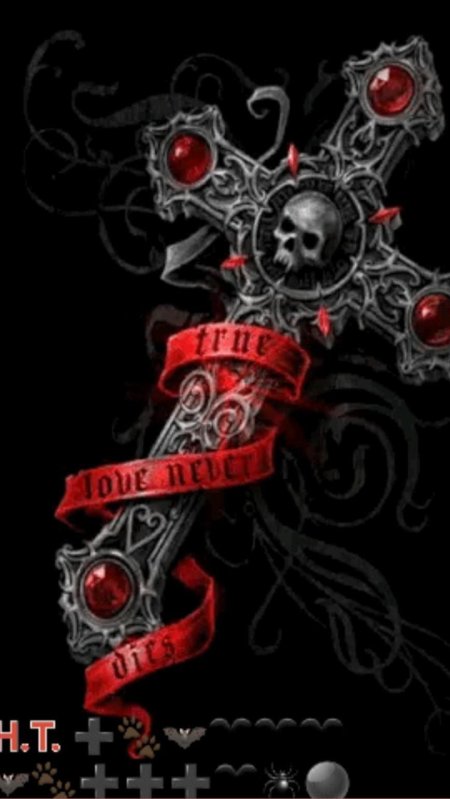 Крест с черепом